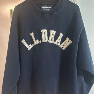 L.L. Bean Blue Crewneck Sweater Classic Style